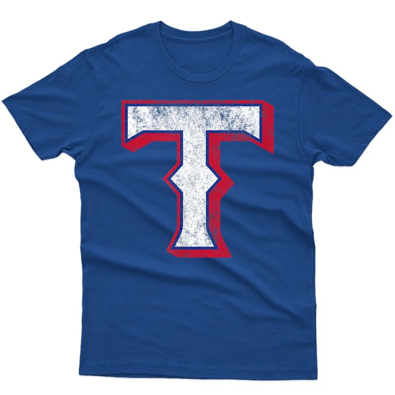 Vintage Texas Baseball T Distressed Game Day Ranger Gift T-shirt